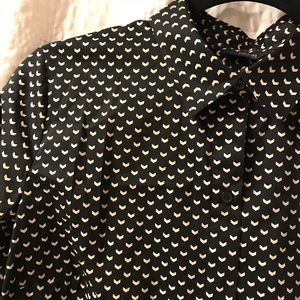 🖤Button Up Black & White Chevron Top🖤